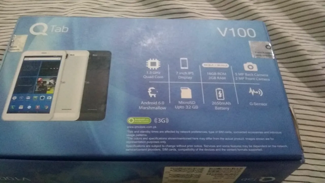 Qtab V100 with box & charger - ad image 2