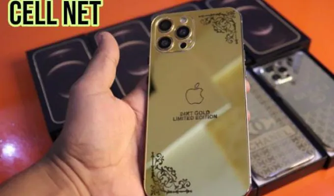 Iphone 12 pro max gold plated clone - ad image 4