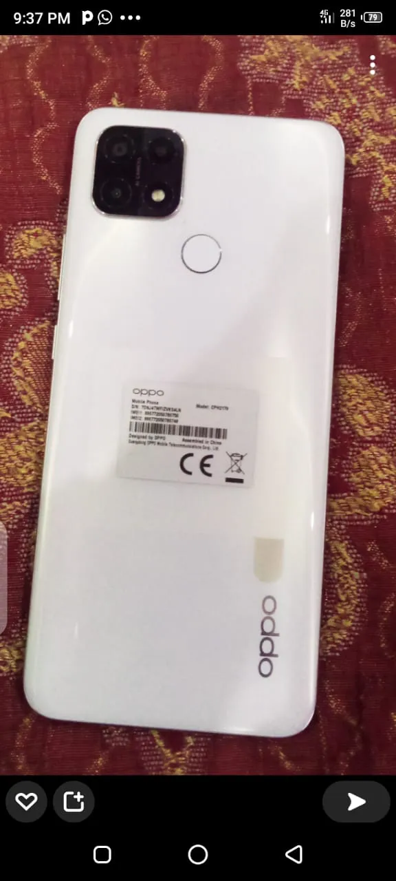 OPPO A15s for sale in fancy white - ad image 1