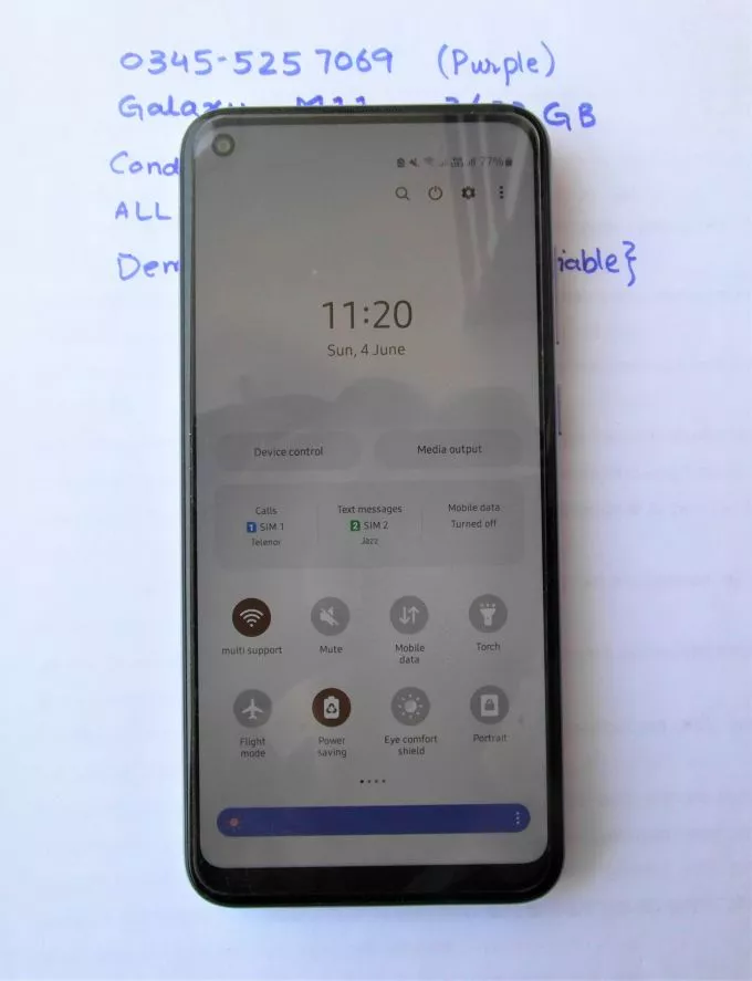 Samsung Galaxy M11 3/32 GB DUAL SIM PTA Approved 9.5/10 - ad image 4