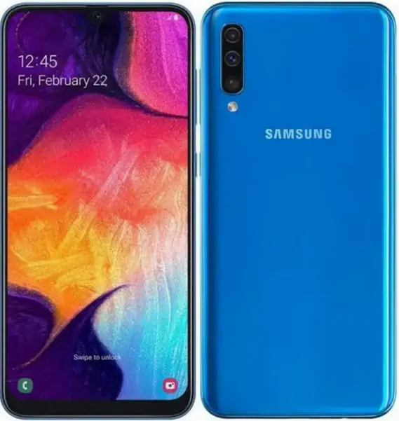 SAMSUNG A50 MOBILE WITH BOX AND GOLDCARD JUST USED 6 MONTHS - ad image 1