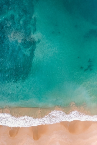 Aerial Blue Beach view mobile wallpaper