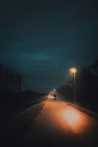 Alone walking Person - Aesthetic  mobile wallpaper