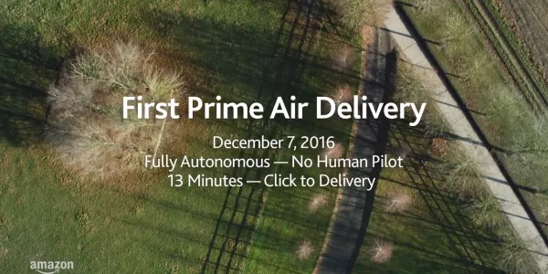 First Customer Delivery via Amazon Prime Airâ€™s